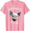Funny Piggy Smalls Bacon Lover Floribama Shore Tee Notorious PIG Funny Pet Pig Lover Cute Farmer Gift T-Shirt - Pink
