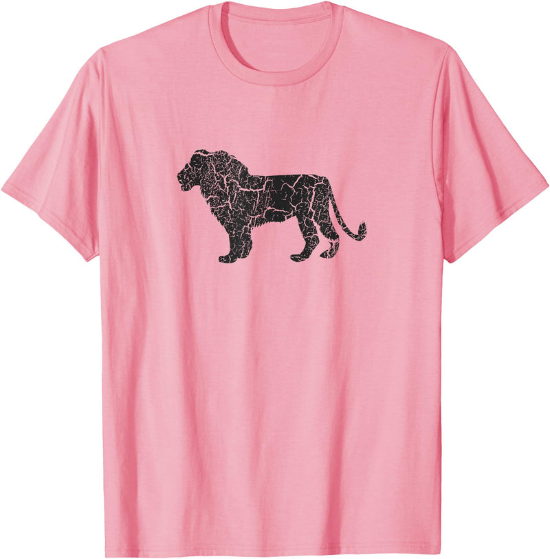 Vintage Lion Apparel Distressed Lion - Vintage Lion T-Shirt - Pink