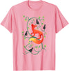 Fox Is Hanging Around with Rabbits T-Shirt in Pink