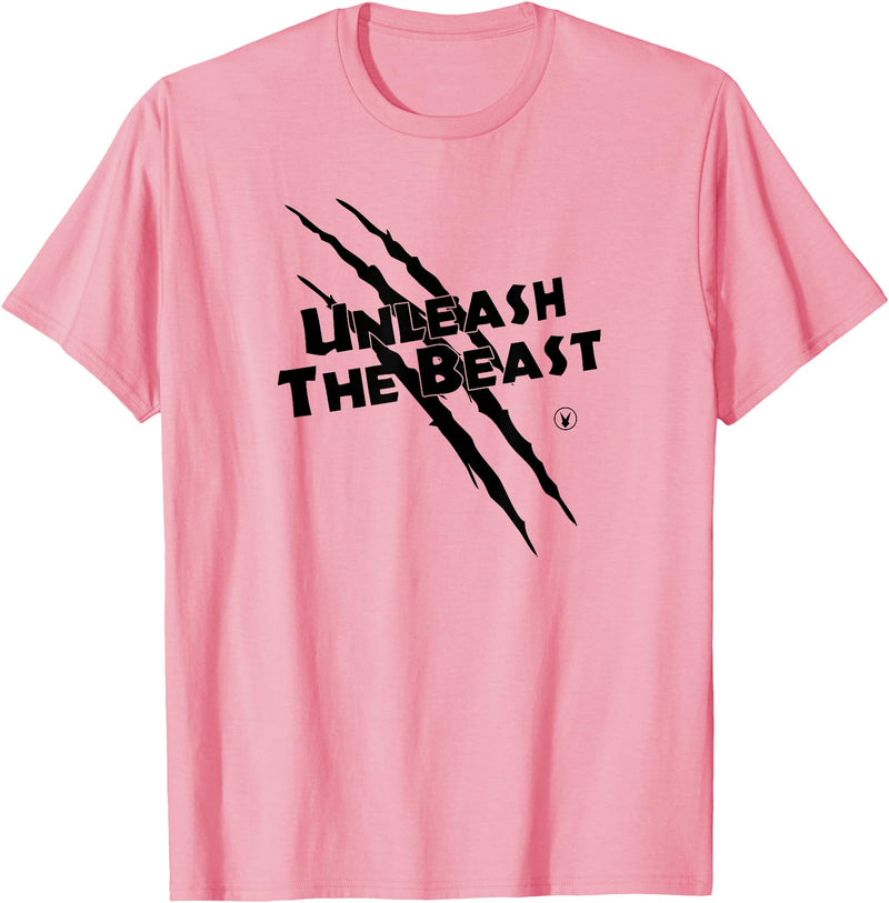 UNLEASH THE BEAST Gym Rabbit Workout Motivation T-Shirt in Pink
