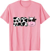 Brother Of The Birthday Girl Cow Family Party Deco Bro of The Birthday Girl Farm Cow Themed Family Matching T-Shirt - Pink