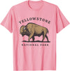 Yellowstone National Park Bison Clothing Co Yellowstone National Park Wyoming Buffalo Bison T-Shirt - Pink