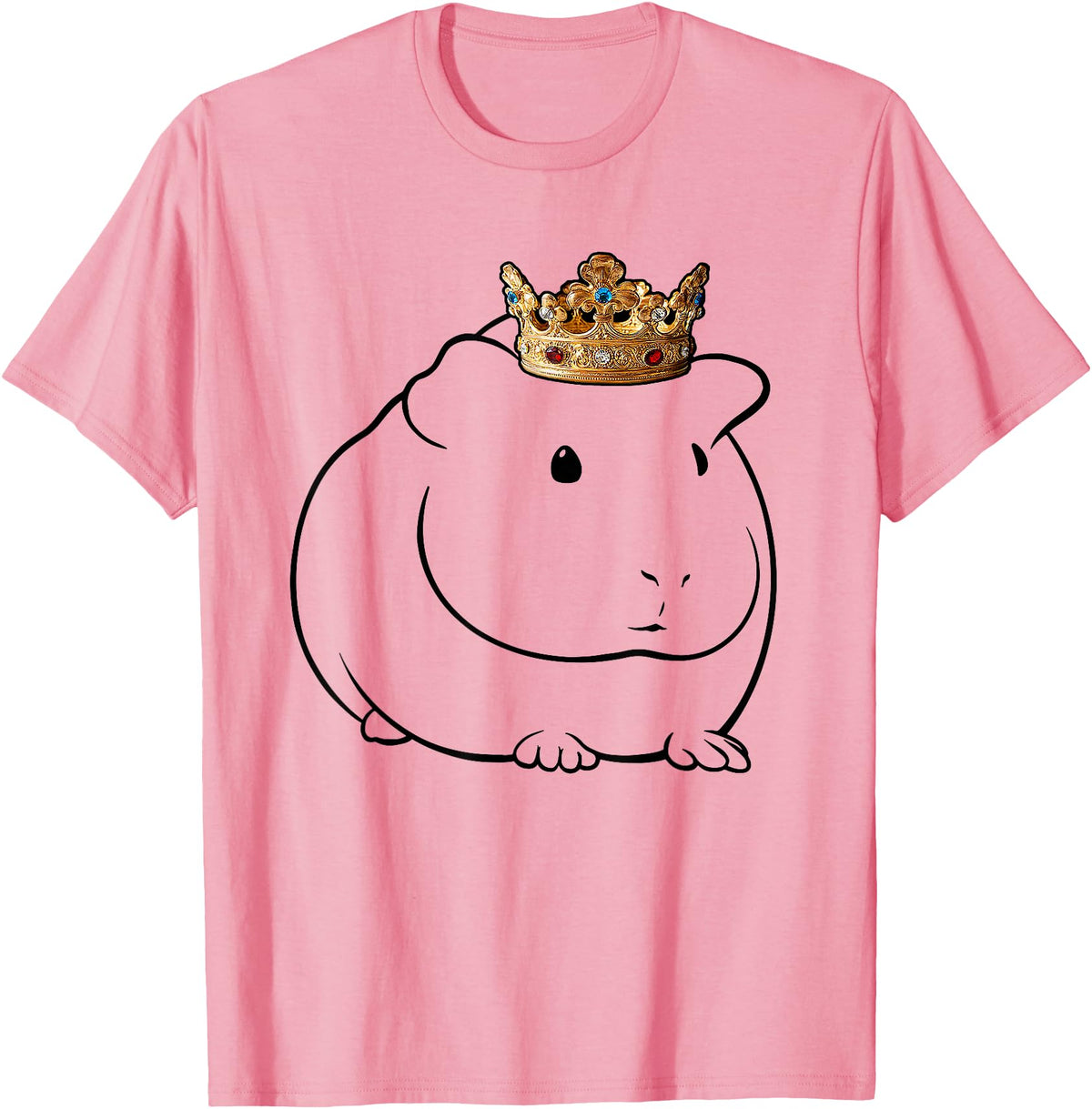 Miller Sye Guinea Pig Wearing Crown T-Shirt - Pink