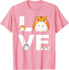 Hamster Love Cute Hamsters Shirt Animal Toys Pets Lovers T-Shirt - Pink