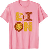SHIRTSIDE Lion Lion Wild Animal Lover T-Shirt - Pink