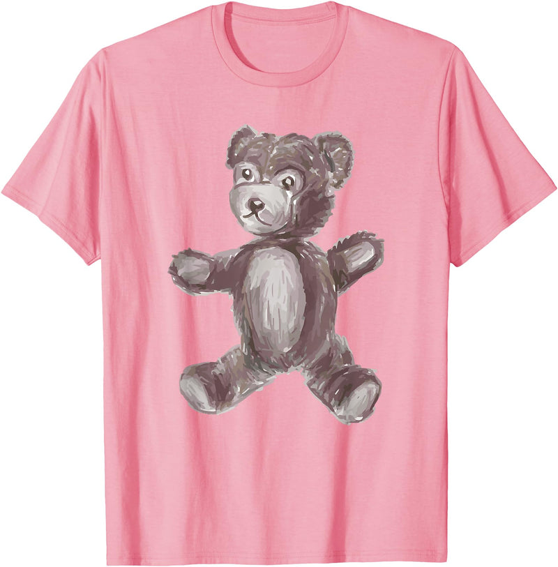 Teddy Teddy Teddy Bears cute scruffy vintage stuffed teddy casual bear T-Shirt - Pink