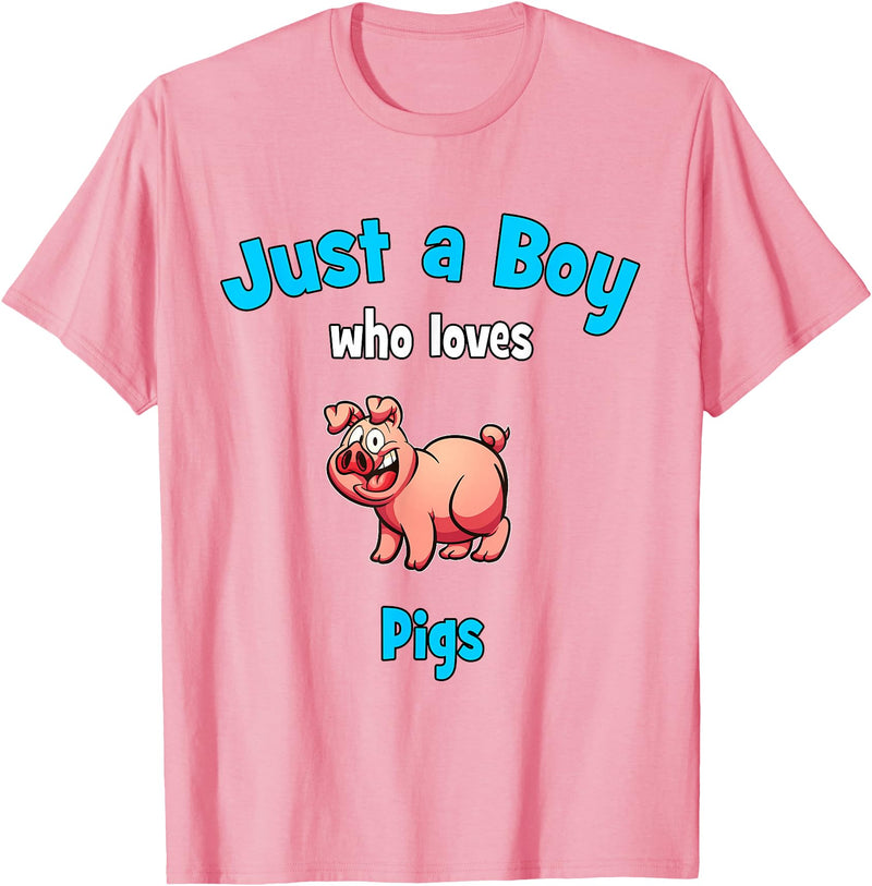 Boys Pig Shirts & Gifts for Kids Pig Shirt for Boys | Children's Pig T-Shirt - Pink