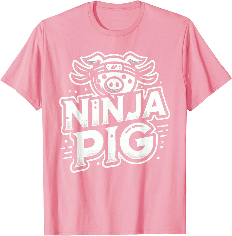 PIG Designs By ShirtZilla Ninja PIG T-Shirt PIG Ninja T-Shirt - Pink