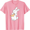 Lucky White Rabbit Human Foot T-Shirt in Pink