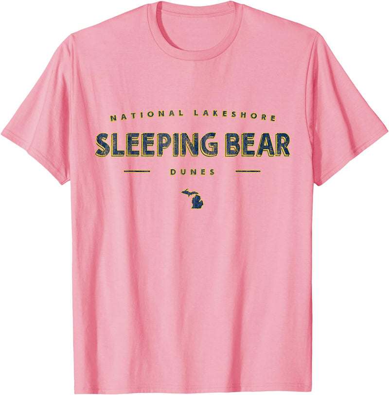 Michigan Style Co. Sleeping Bear Dunes National Lakeshore Michigan T-Shirt - Pink