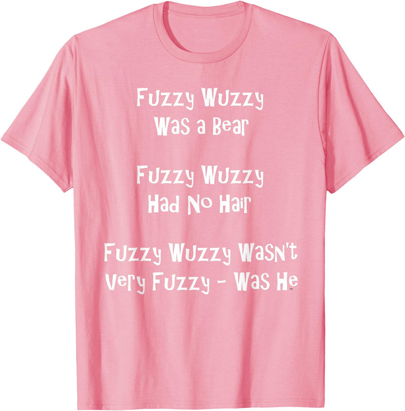 Speech Therapist Gifts - Tongue Twisters! Fuzzy Wuzzy Was a Bear... Best Tongue Twister Gift T-Shirt - Pink