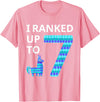 I Ranked Up to 7 Birthday Video Game Llama Piñata Birthday T-Shirt - Pink