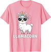 Funny Llamacorn Lover Llama Design Llamacorn Funny Llama Unicorn For Girls Kids Lover Llamacorn T-Shirt - Pink