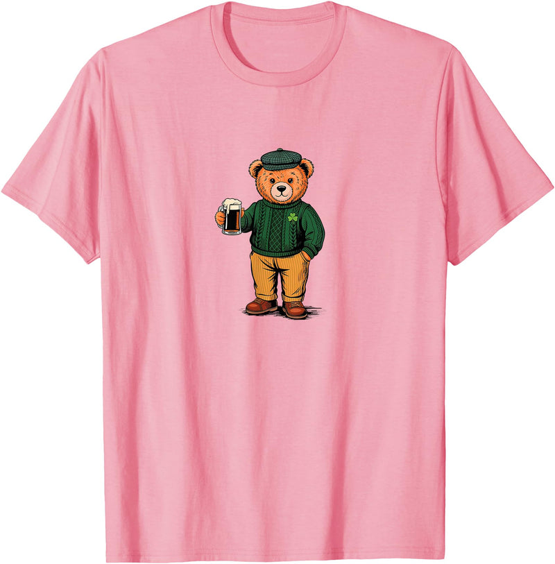 St Patricks Day Bear t -shir t St Patricks Day Bear T-Shirt - Pink