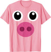 Women And Kids Pig T-Shirts Funny Pig Face Shirt Swine Halloween Costume Gift T-Shirt - As Pictured
