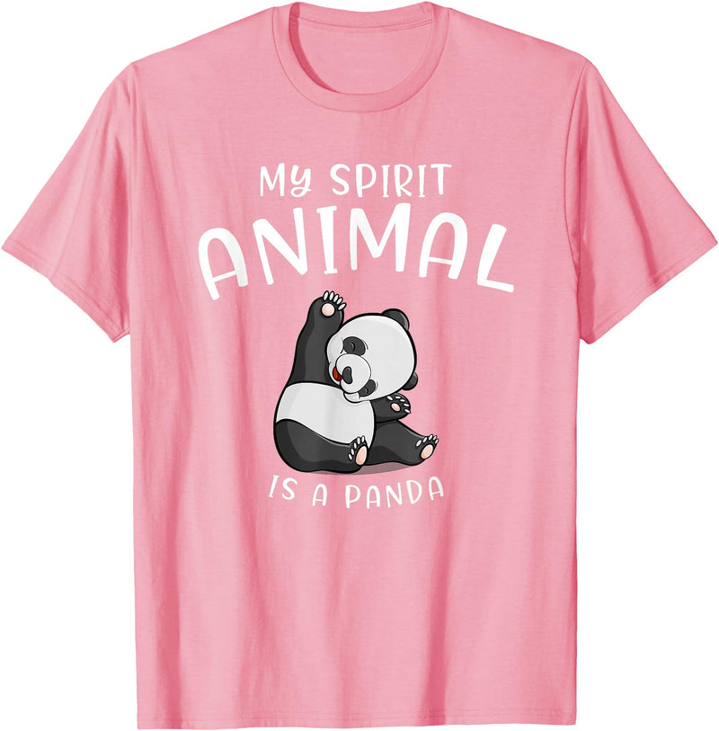 Animal Shirt Gifts for Birthday My Spirit Animal is A Panda Panda Bear SHIRTAnimal Lover Tee T-Shirt - Pink