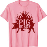 Flavorful Roasted Pork Pig Roast Meat grilling Roast Grilled Barbecue T-Shirt - Pink