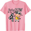 Holy Cow I'm 4 Birthday Boy Tee Gifts Cute 4th Cow Farm Animals Bday Holy Cow I'm 4 Birthday Boy T-Shirt - Pink