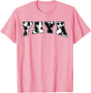 YaYa Cow Print Cow Pattern Cute Mother Grandma Matching T-Shirt - Pink