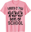 Holy Cow 100 Days Of School teachers Students Kids T-Shirt - Pink