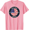 Bear Lake Souvenir Cabin Bear Lake - Patriotic Idaho Souvenir T-Shirt - Pink