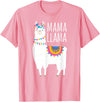 Mama Llama Lover Gifts by Memme Mama Llama Shirt for Women T-Shirt - Pink