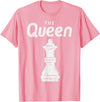 Funny Halloween Shirts Lazy Costume Party Chess Piece The Queen Shirt Halloween Matching Costume T-Shirt - Pink