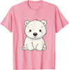 Polar Bears Shirts Cute Kawaii Polar Bears Lovers Gifts, White Bears T-Shirt - Pink