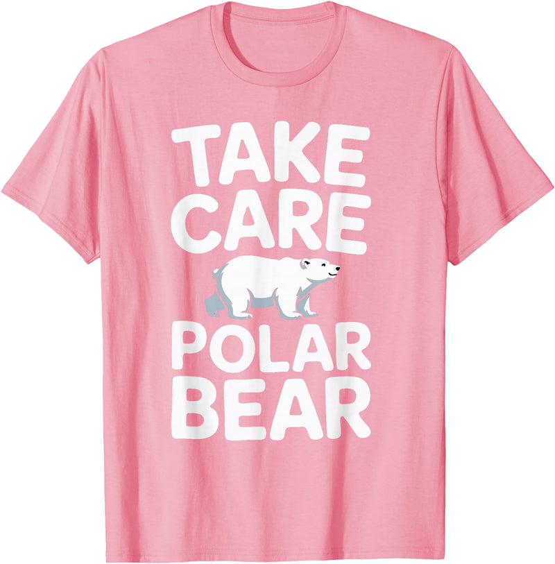 Humdinger Tees Take Care Polar Bear T-Shirt - Pink