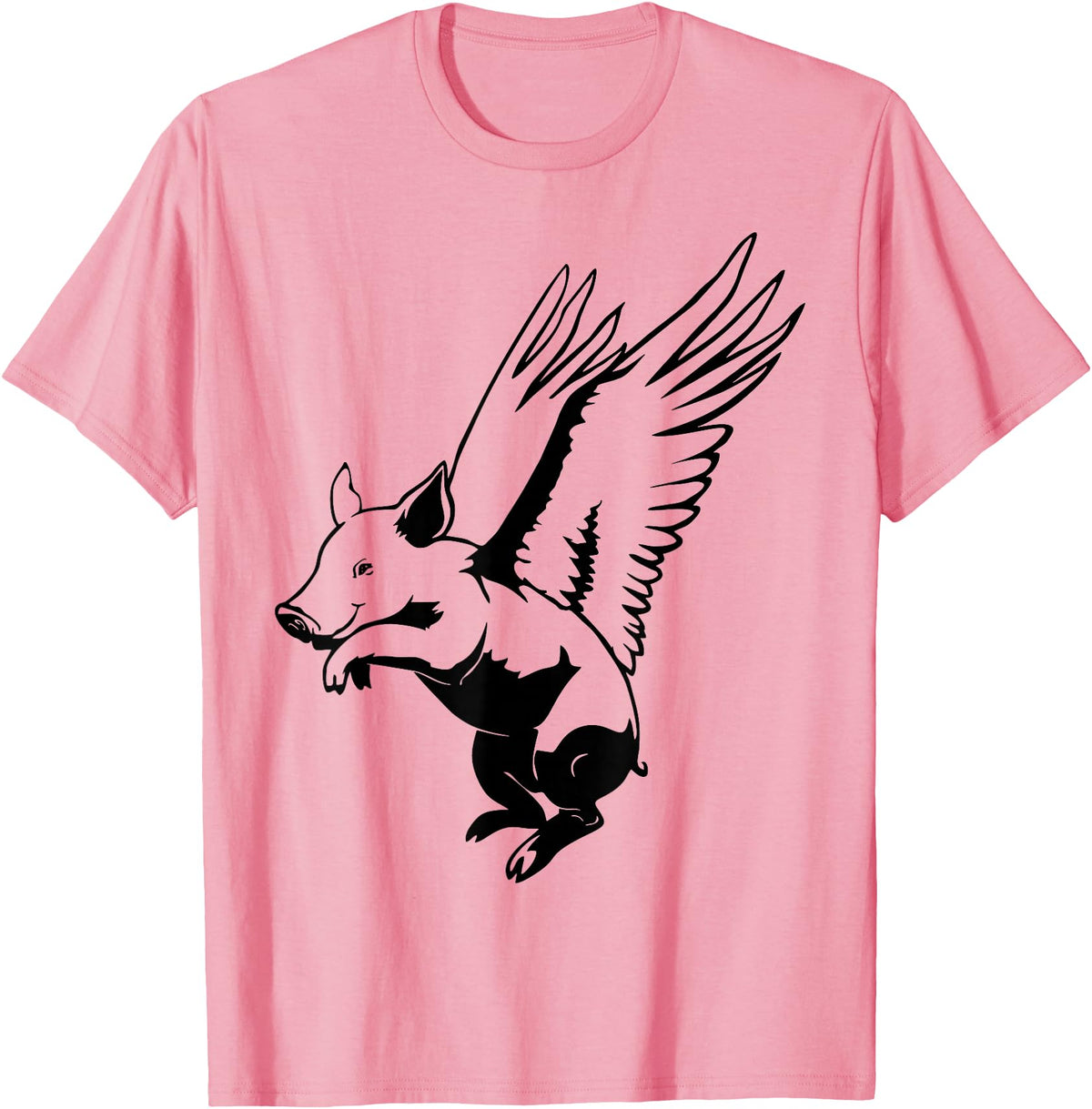 Flying Pig Funny Animals Flying Pig with Wings Fly Pig Lovers T-Shirt - Pink