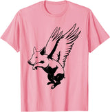 Flying Pig Funny Animals Flying Pig with Wings Fly Pig Lovers T-Shirt - Pink