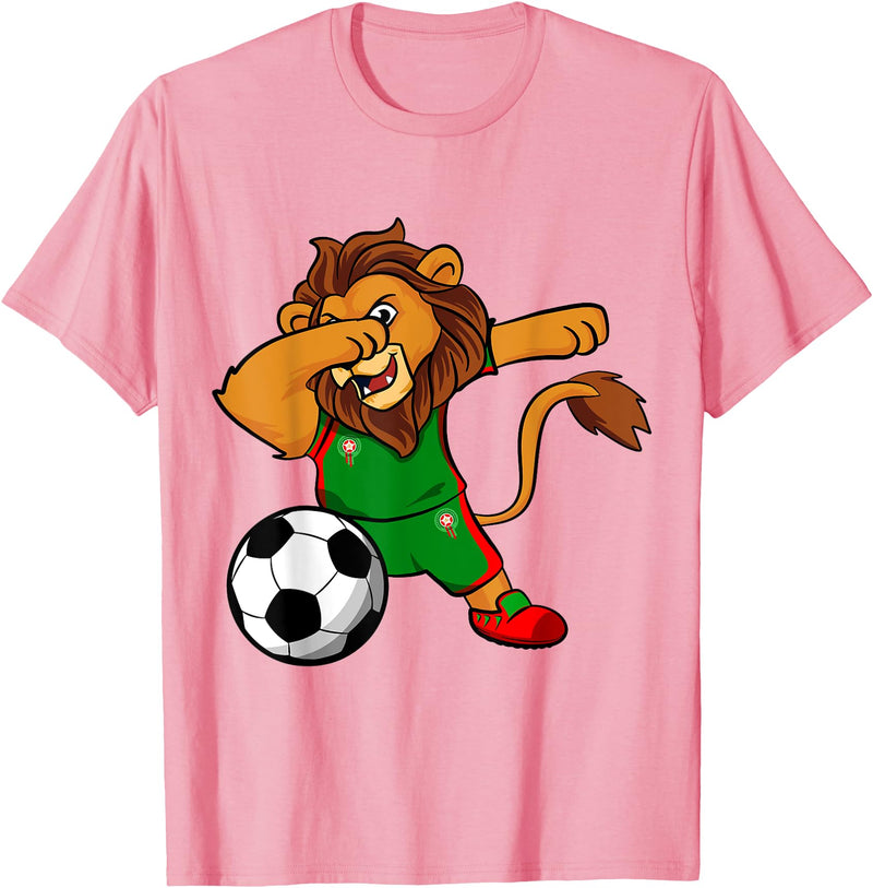 Lovers Maroc Berber culture Morocco Royal Lion for moroccan football lovers T-Shirt - Pink