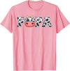 ETHRLO cow im one birthday decorations Shirts Papa Cow Print Cowboy Animal Pattern Farmer Cow Father Papa T-Shirt - Pink