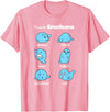 Marine Biology Life Emoticons Giant Mammals Gift Funny Manatee Emotions Funny Expression Unique Sea Cow Lover T-Shirt - Pink