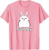 Gubby Rabbit Anime Funny Character Cute Grumpy Bunny T-Shirt in Pink