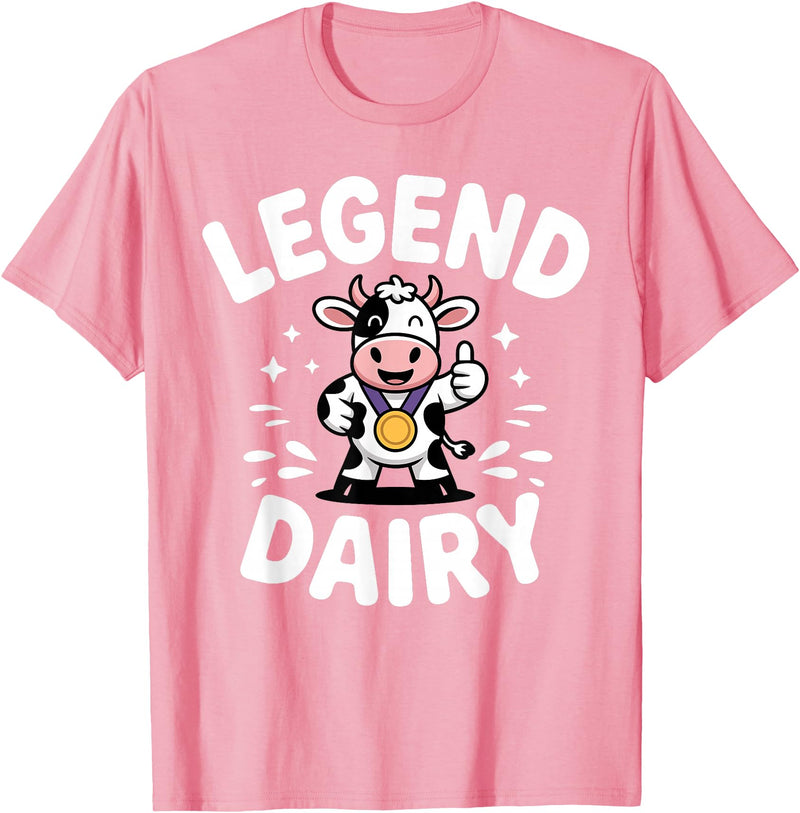 Cow Gift Cow Lover Accessories Cattle Farmer Stuff Funny Cow Print Design for Men Women Dairy Farmer Cow Lover T-Shirt - Pink