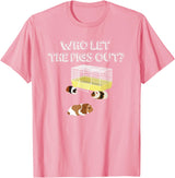 Guinea Pig Fan Gift Designs Who let the Pigs out I Funny Guinea Pig T-Shirt - Pink