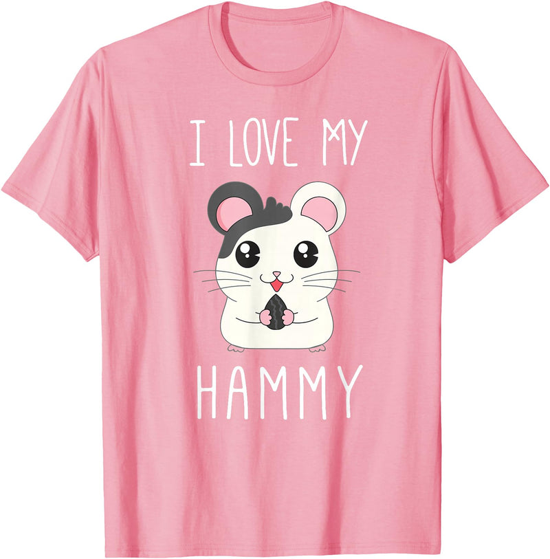 I Love My Hammy T Shirt for Hamster Lovers T-Shirt - Pink