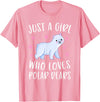 Funny Polar Bear Lovers Shirts For Girls Cute Polar Bear Shirt Just A Girl Who Loves Polar Bears T-Shirt - Pink