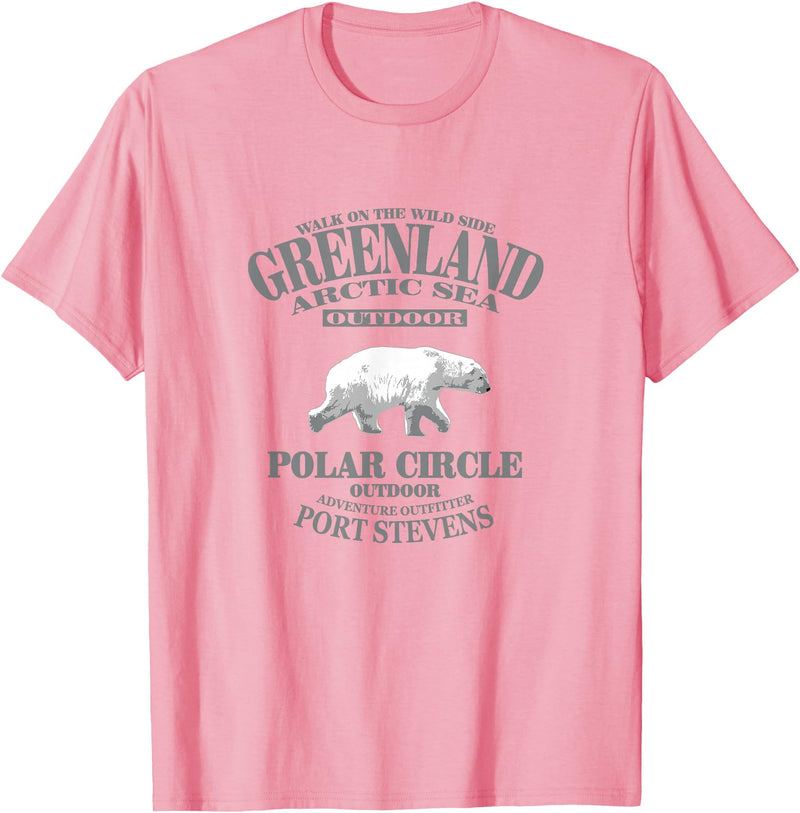 Port Stevens P.S.75 Design Greenland Polar Bear T-Shirt - Pink