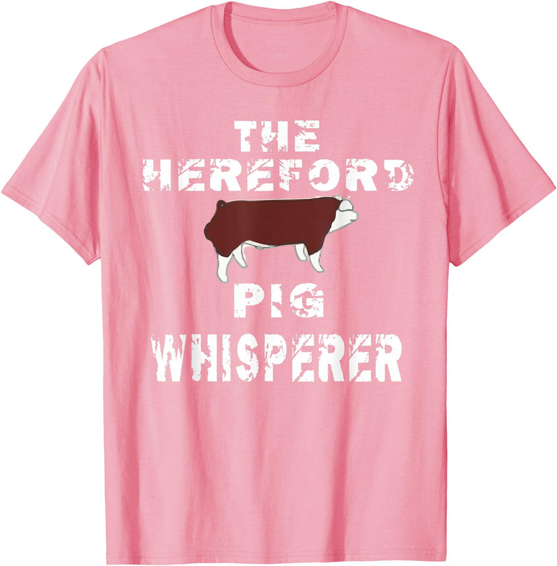 Hereford Hog T-Shirt The Hereford Pig Whisperer Apparel Breeder Men T-Shirt - Pink