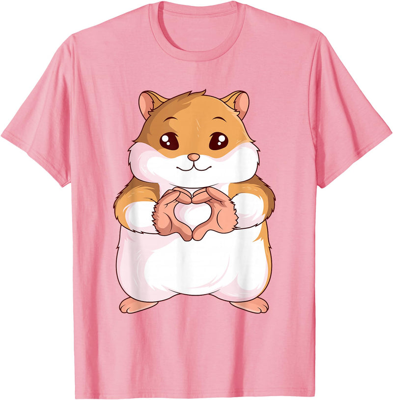 Hamster Lovers Girls Ladies T-Shirt - Pink