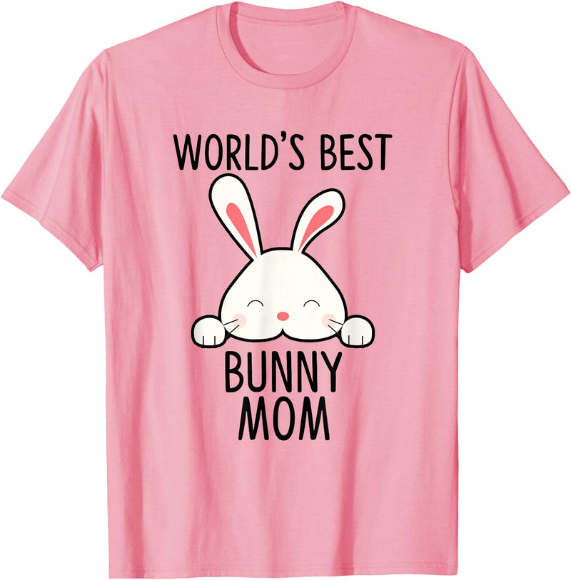 World's Best Bunny Mom - Rabbit for Rabbit Lover T-Shirt in Pink