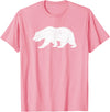 CALIFORNIA REPUBLIC GRIZZLY BEAR APPAREL California Grizzly Bear State Flag CALI Republic Silhouette T-Shirt - Pink