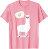 Funny & Cute Llama Gifts by OMG Sup No Drama Llama Alpaca T-Shirt - Pink