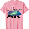 We Love Alaska Alaska Grizzly Bear USA Souvenir T-Shirt - Pink