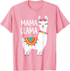 Birthday Llama Shirts Gift Mama Llama Funny Mother's Day Shirt Women Mom Birthday T-Shirt - Pink