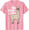 Funny Llama Gift Llama Lover Accessories & Stuff Funny Llama Design For Men Women Kids Llama Alpaca Animal T-Shirt - Pink