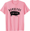 Cotton Canvas Barbecue Is Not A Verb Funny Southern Food Pork BBQ Pig T-Shirt - Pink