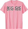 Cow Pattern Print Family Matching Birthday Apparel Cow Big Sis Birthday Family Matching Girl Boy Farm Birthday T-Shirt - Pink